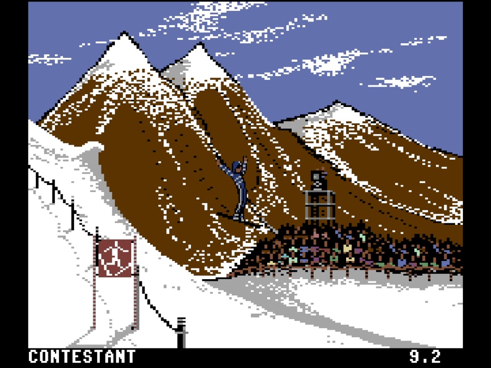 Gameplay of Winter Games for Commodore 64
